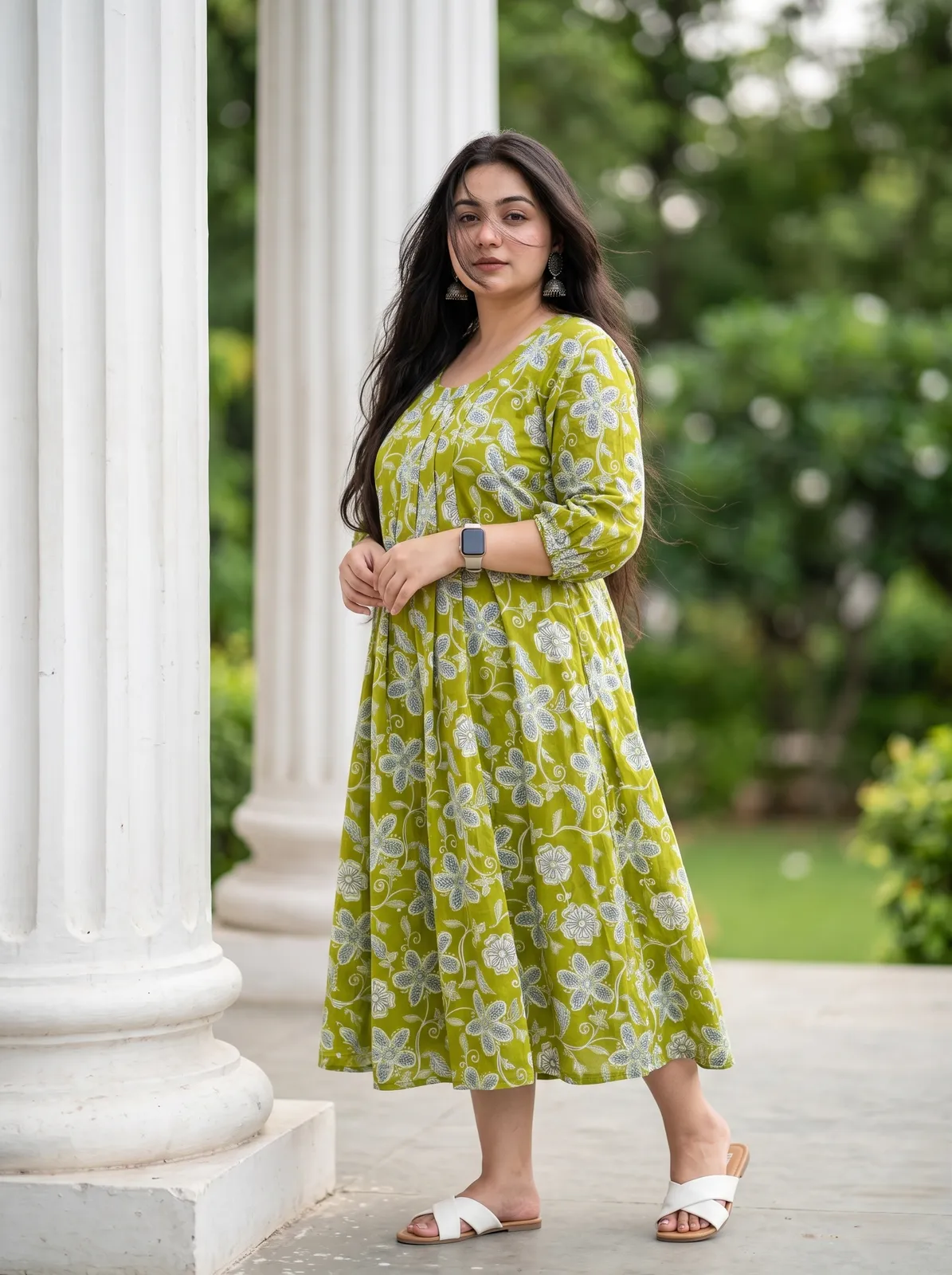 FLORAL PRINT LONG DRESS