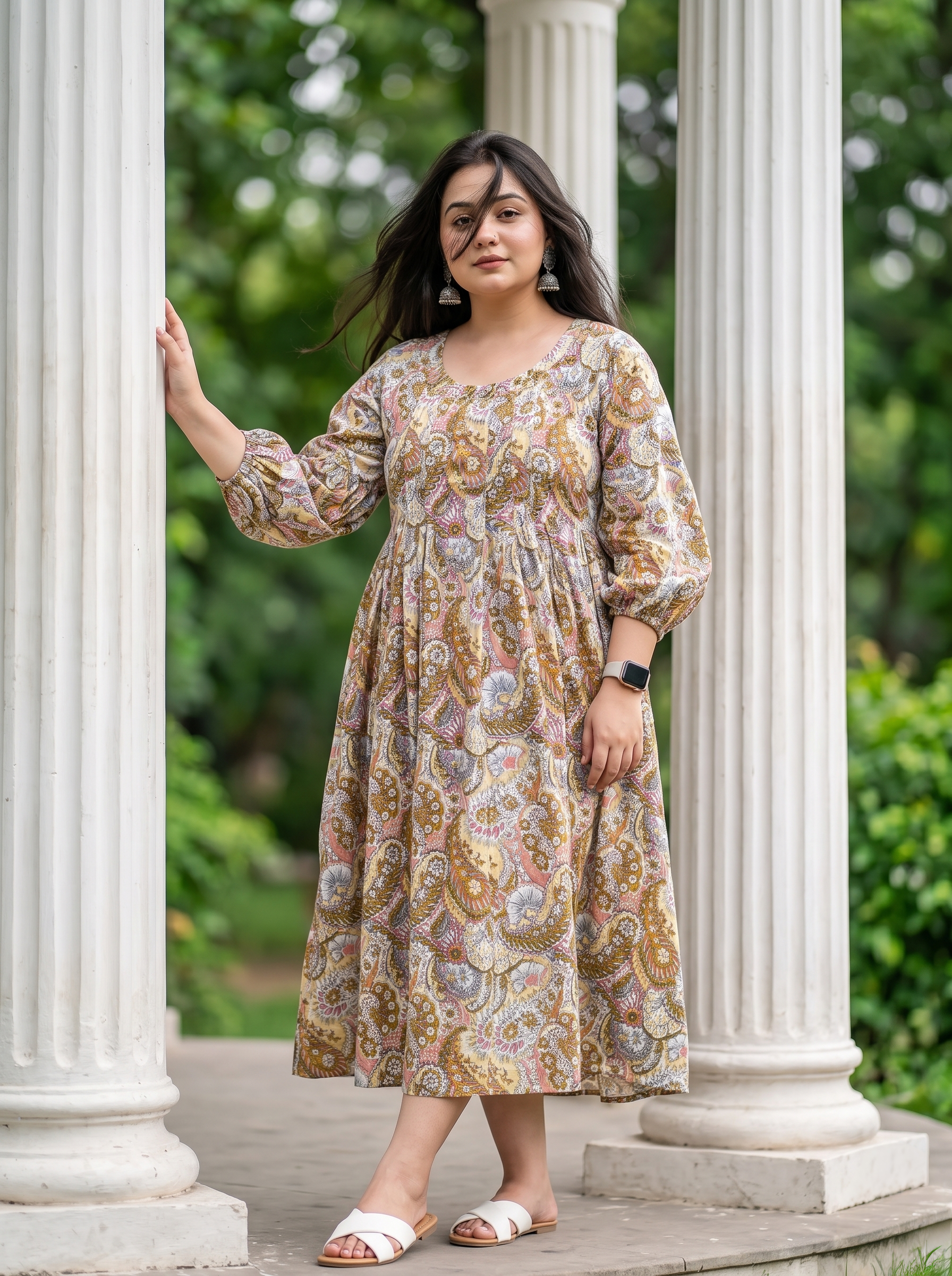 FLORAL PRINT LONG DRESS
