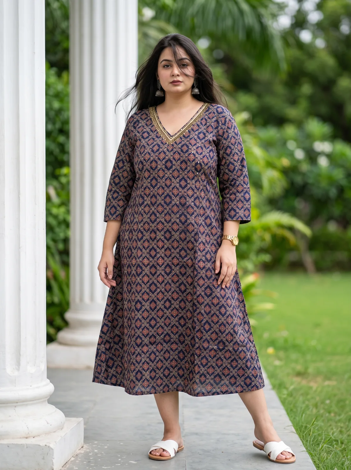 AJRAKH HANDWORKED KURTIS